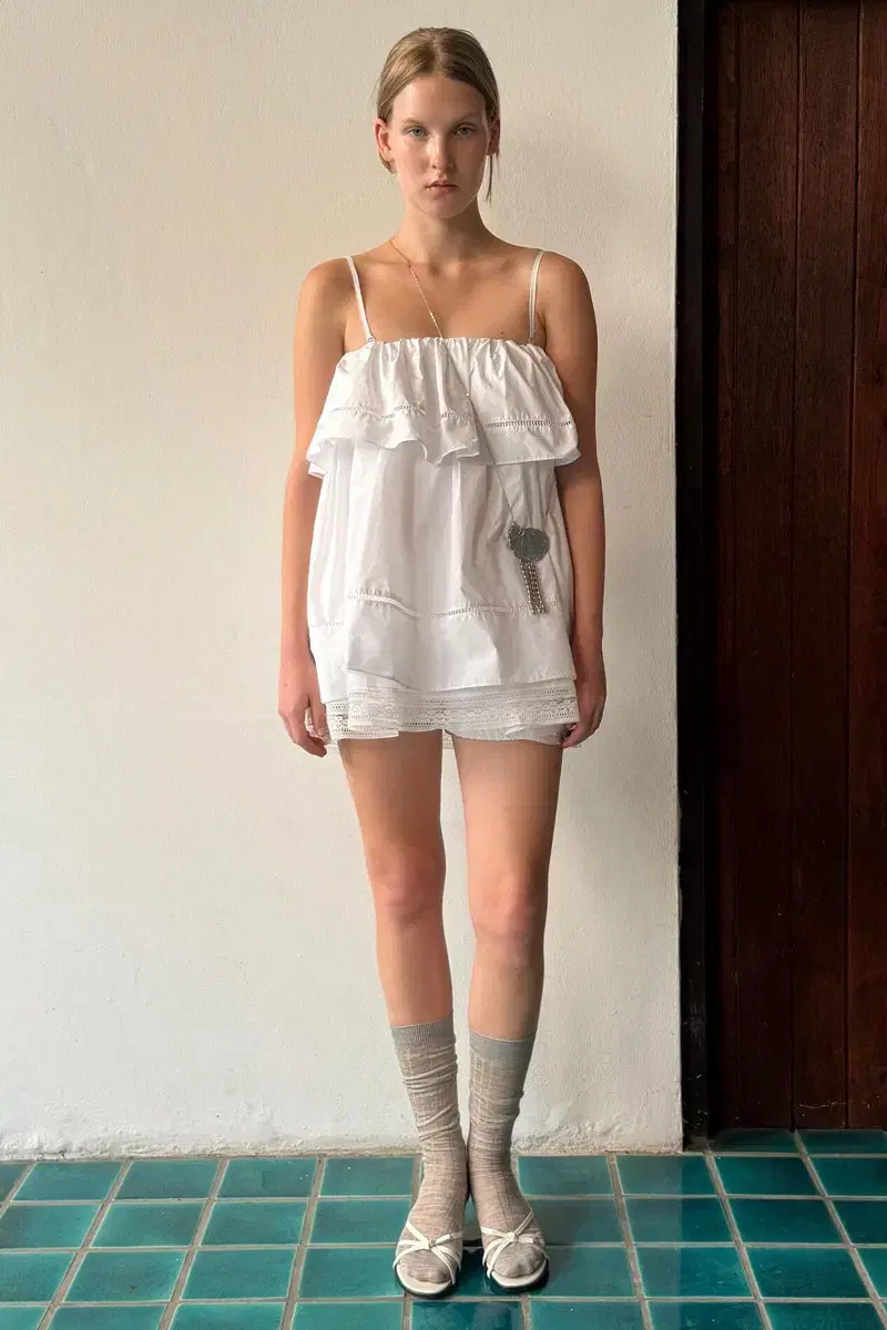 SINOON 시눈_Flower Sheer Layered Skirt (Wh | 브랜드 중고거래